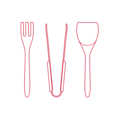 Objects Cooking Utensils Simple Line Art Svg, Free Vectors File